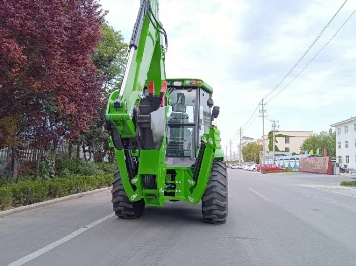 Backhoe loader working on site