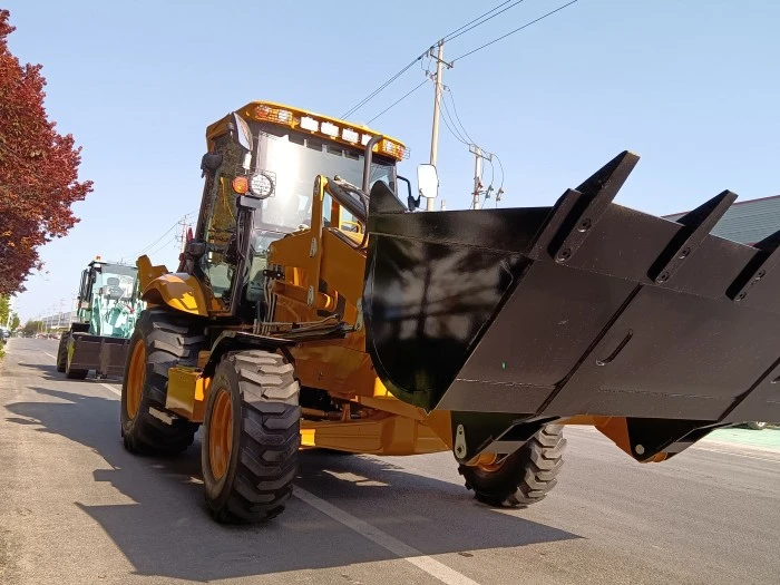 Standard 3CX backhoe loader working on site